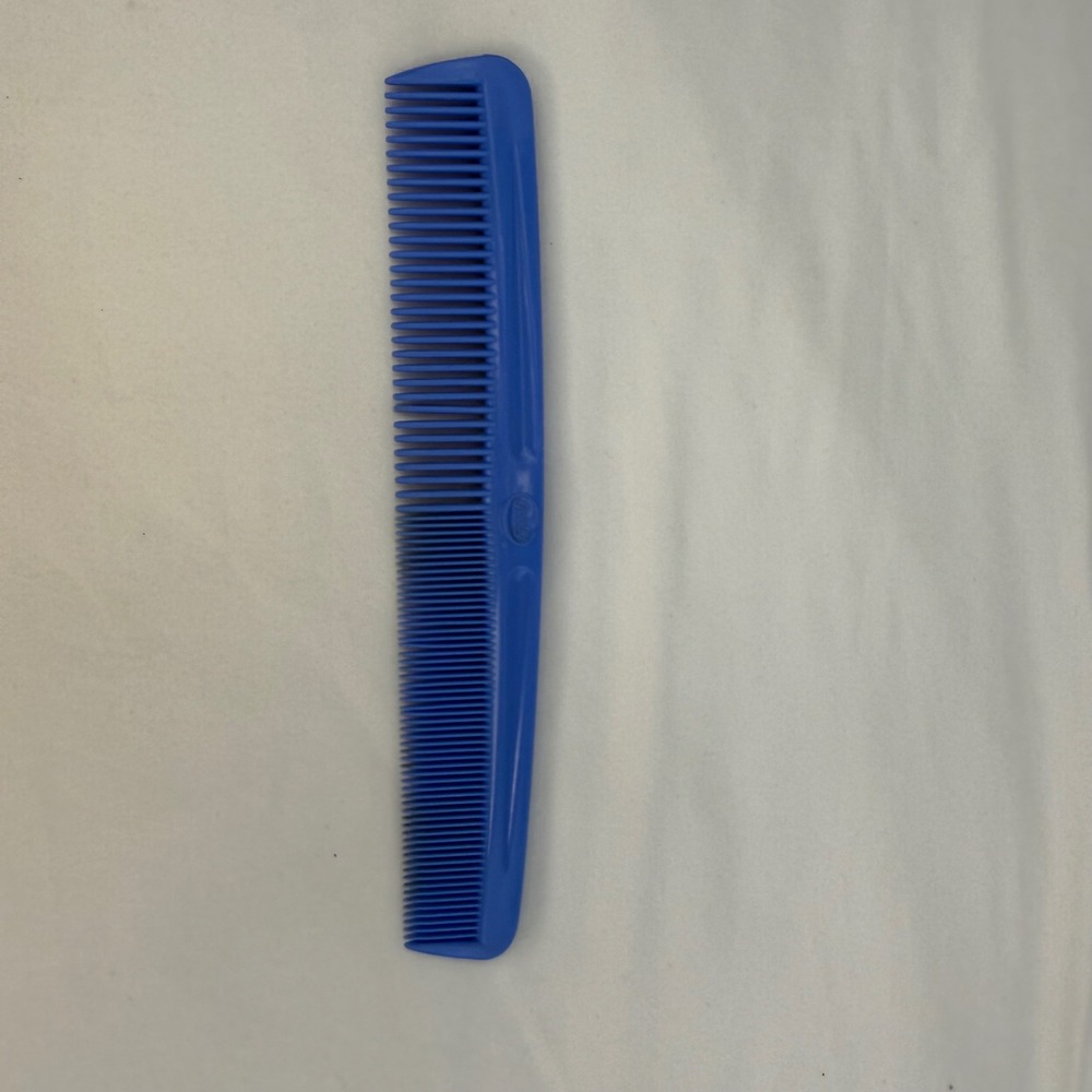 Vintage Goody Blue Plastic Hair Comb Dual Tooth All Purpose Grooming 7.5 Inch